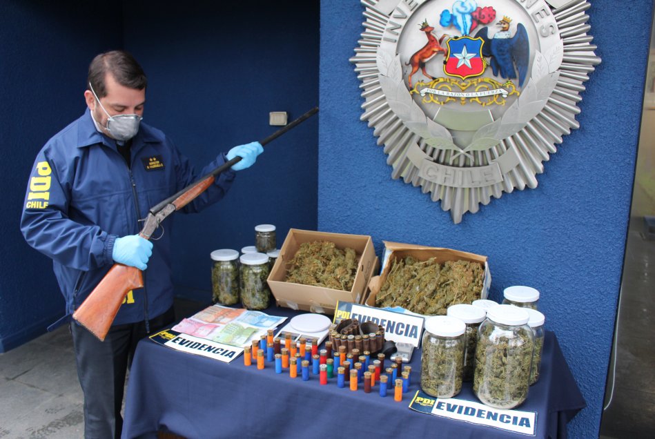 Detienen a familia acusada de cultivar y vender marihuana en Bulnes