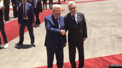  Sebastián Piñera se reúne con su par palestino en Ramala  