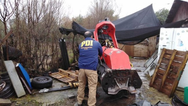 Ñuble: Maquinaria forestal encargada por robo fue recuperada en San Nicolás