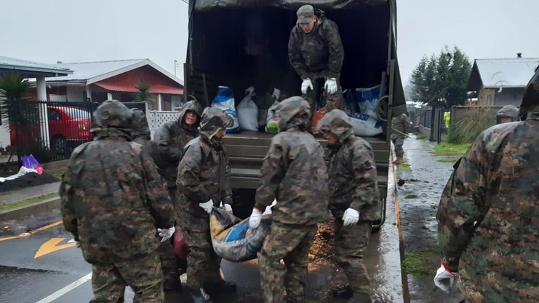 Ejército desplegó 124 efectivos para ayudar en zonas afectadas del Biobío