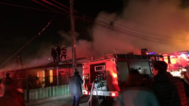 Seis casas dañadas dejó incendio estructural en Limache