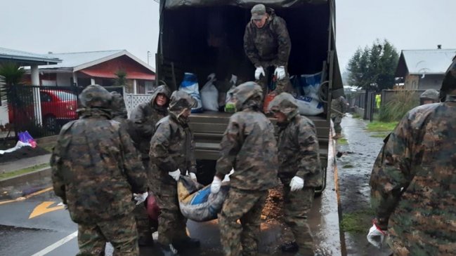 Ejército desplegó 124 efectivos para ayudar en zonas afectadas del Biobío