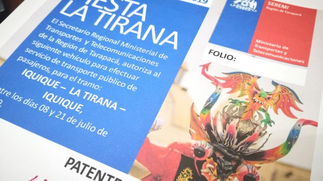 Transportistas recibirán permisos para La Tirana a partir del próximo lunes