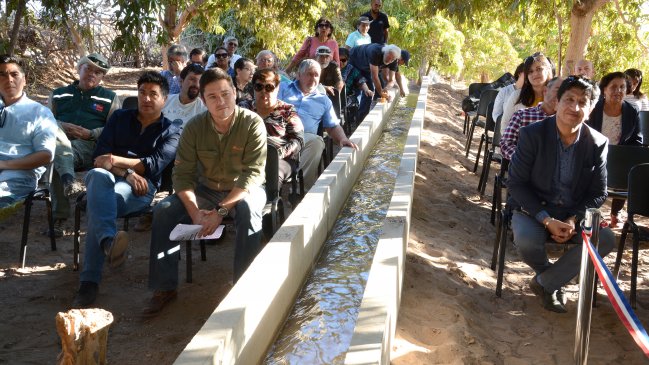 Agricultores podrán regar dos veces al mes en Pica tras inauguración de tres mil metros de canales