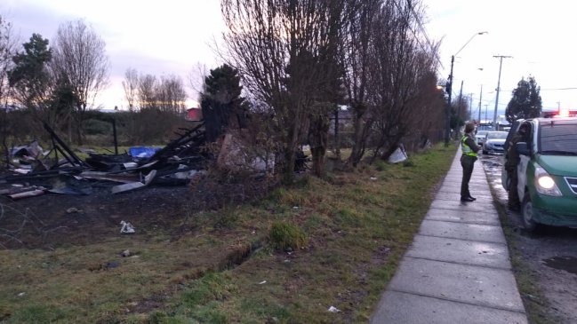 Un hombre murió en incendio de casa abandonada en Puerto Montt