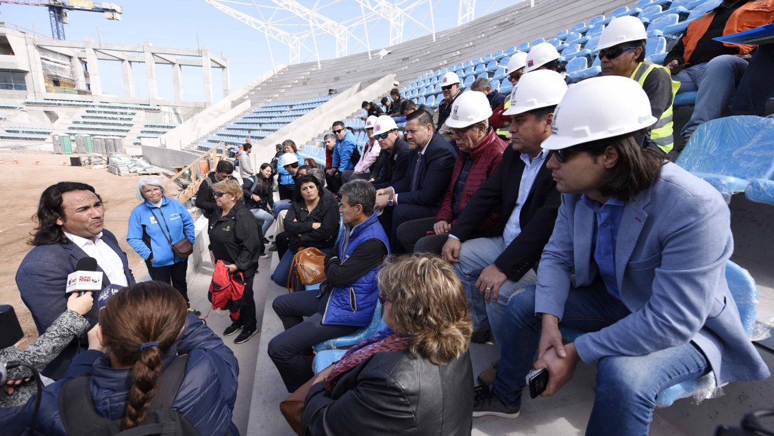 Cores inspeccionan avances en obras del Estadio Tierra de Campeones
