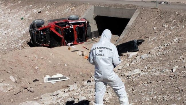 Accidente automovilistico dejó una joven fallecida y un detenido en El Loa