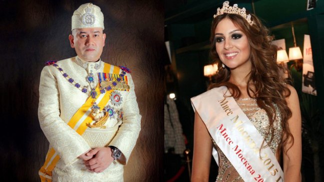 Sultán malasio se divorció de la modelo rusa por la que abdicó