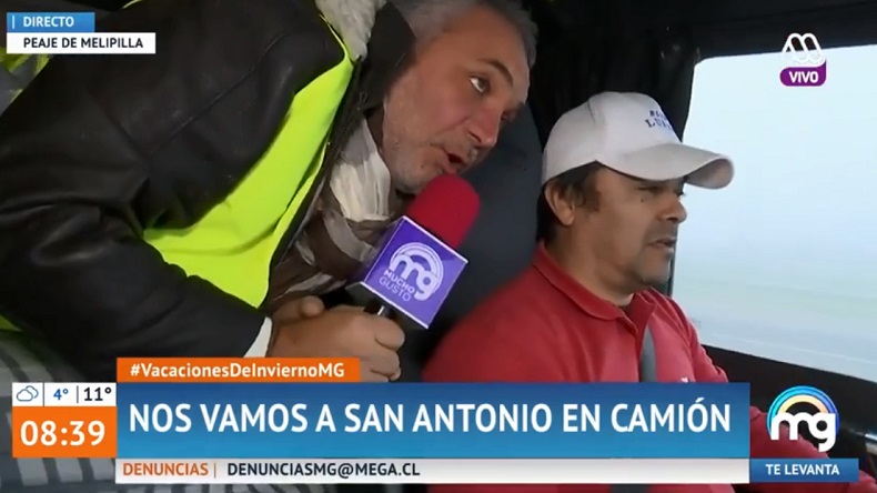La crítica en vivo de camionero que llevó a Luis Jara: 