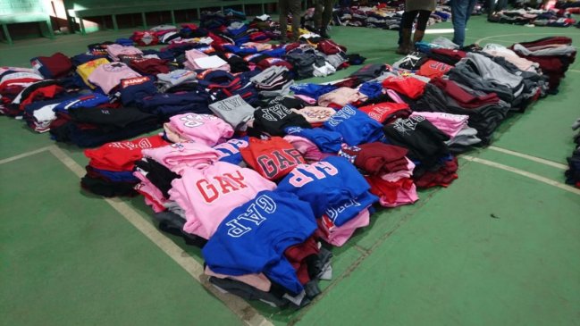 Incautan ropa falsificada avaluada en 800 millones de pesos en el Barrio Meiggs