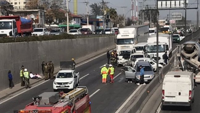 Accidente de tránsito mantiene cortada la Ruta 5 al norte