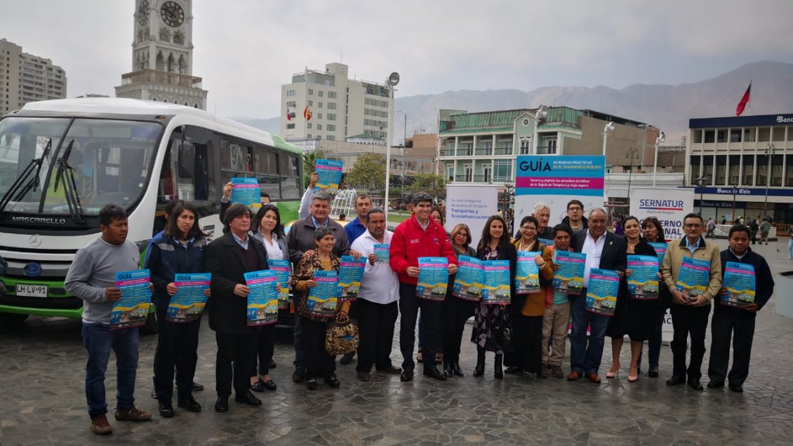 Lanzan guía de buenas prácticas en el transporte público de Iquique