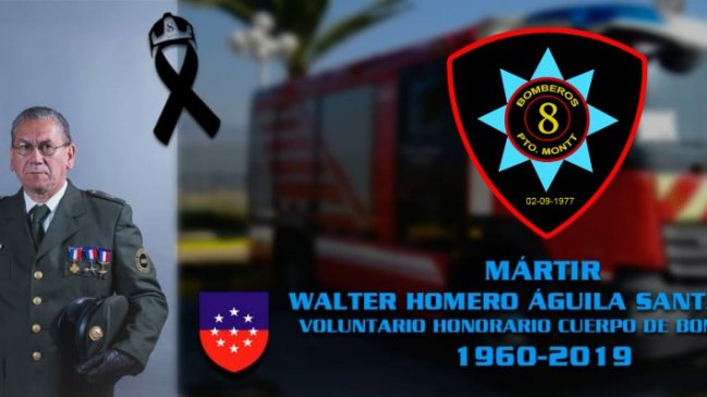 Puerto Montt: En acto de servicio murió bombero de Octava compañía y fue declarado mártir