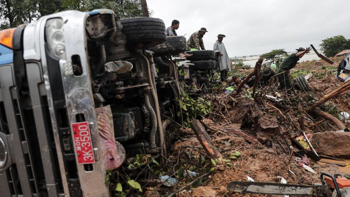 Birmania eleva a 53 los fallecidos en el alud en el sureste del país
