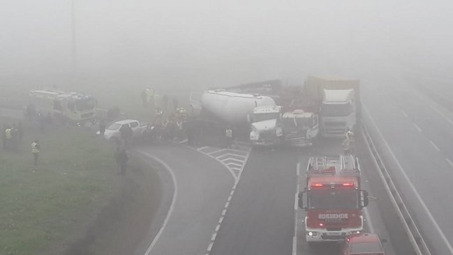 Chillán: Colisión múltiple dejó una persona fallecida