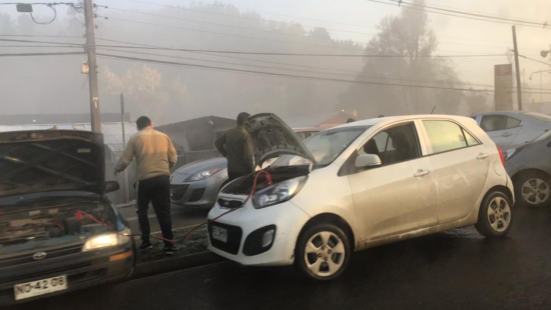 Siete vehículos colisionaron en el acceso norte a Temuco