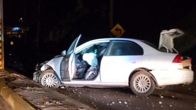 Detienen a conductor que en estado de ebriedad chocó un poste en Tocopilla