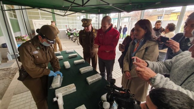Incautan 11 kilos de marihuana prensada que sería comercializada en Chillán