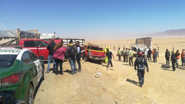 Accidente múltiple deja al menos cuatro lesionados Ruta 5 de Antofagasta