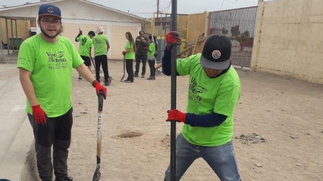 Chañaral: 50 voluntarios plantaron árboles en una población afectada por aluviones