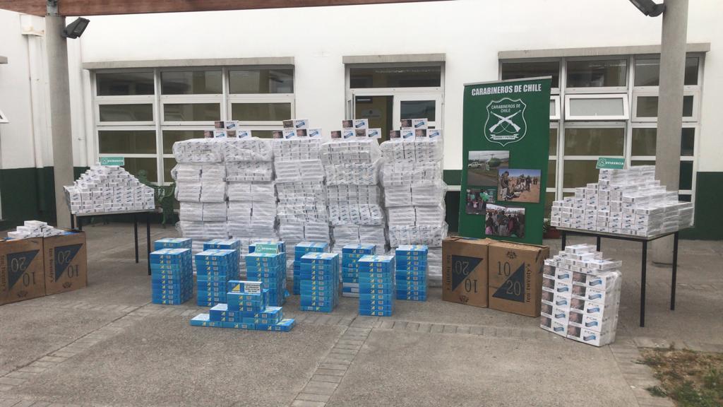 Carabineros decomisó 27 mil cajetillas de cigarrillos de contrabando en La Higuera
