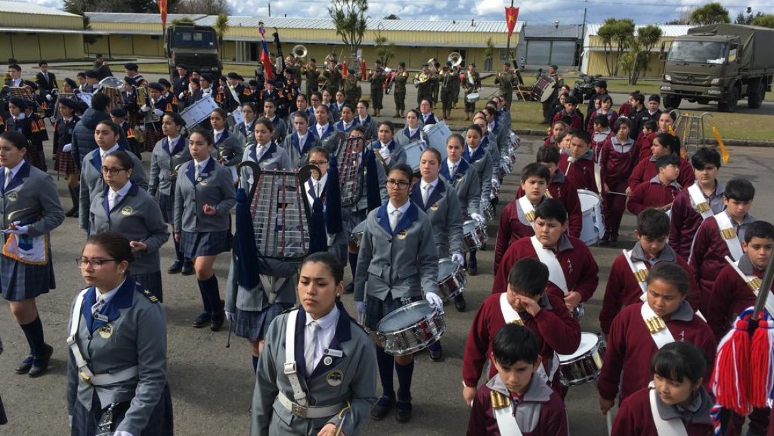 Liceo de hombres ganó concurso de bandas de guerra organizado por regimiento Sangra