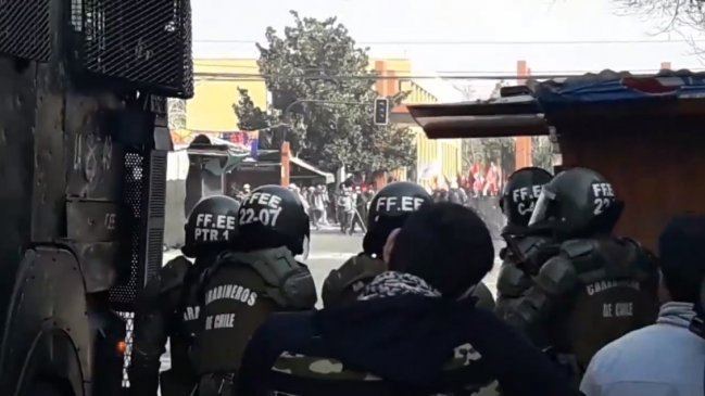 Disturbios en el Cementerio General opacan la romería pre 11 de septiembre