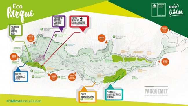 Los proyectos que transformarán al Parque Metropolitano de Santiago en un 