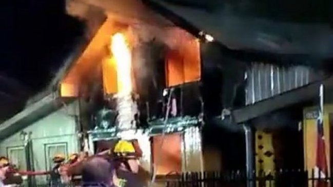 Incendio en Temuco dejó cinco casas dañadas