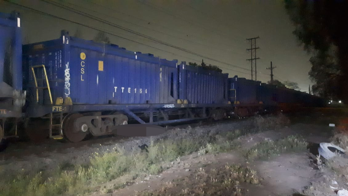 Hombre murió al ser arrollado por un tren de carga en Renca
