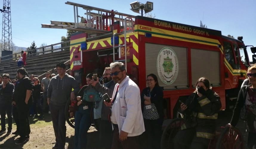Exitoso simulacro de incendio en hospital de Graneros