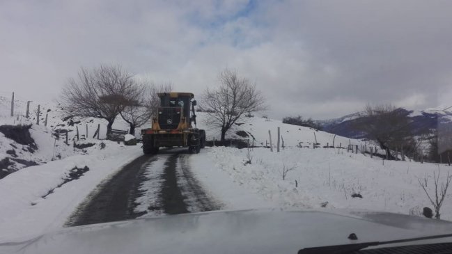 Nevada obligó a cerrar dos pasos fronterizos de Malleco en La Araucanía
