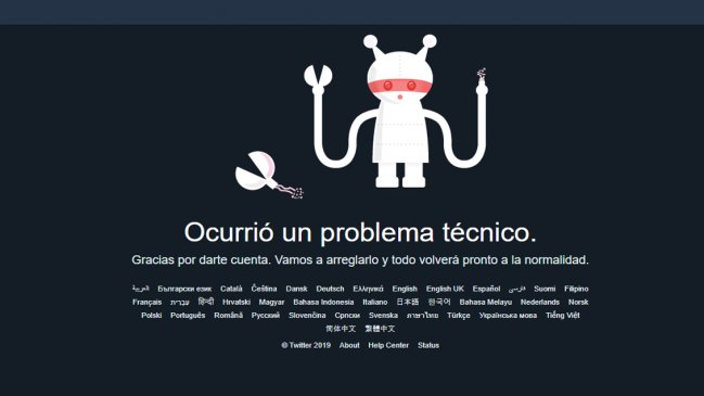 Twitter presenta fallas a nivel mundial