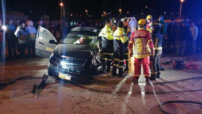 Violenta colisión en Punta Arenas dejó un muerto y tres heridos