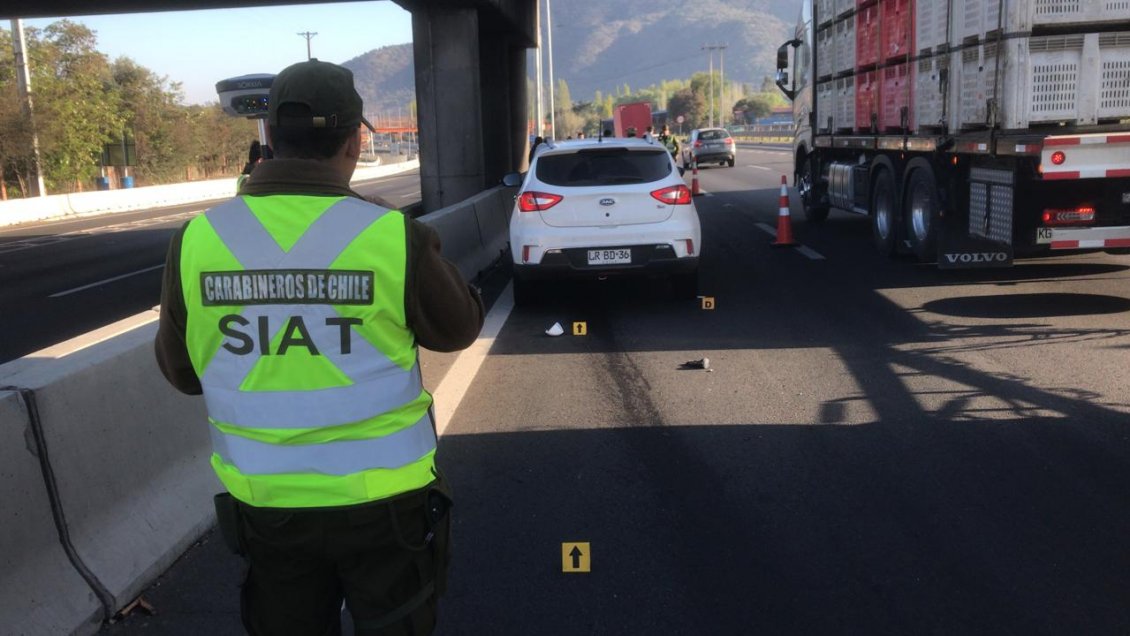 Mostazal: Un muerto deja atropello en Ruta 5 Sur