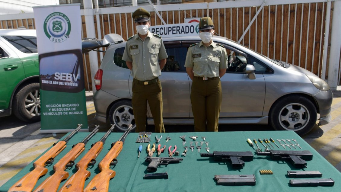 Desarticulan banda dedicada al robo de vehículos en Iquique y Alto Hospicio