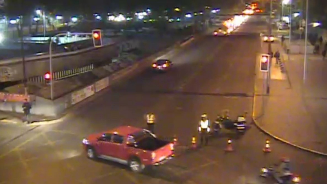 Manifestación no autorizada causó problemas en el tránsito del centro de Santiago