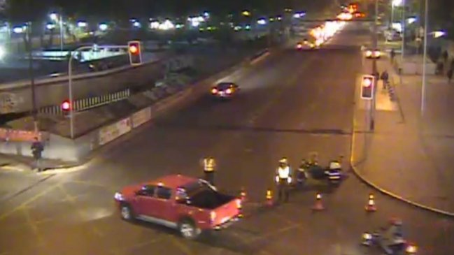 Manifestación no autorizada causó problemas en el tránsito del centro de Santiago