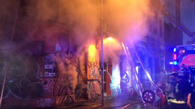 Incendio en el centro de Santiago dejó nueve damnificados