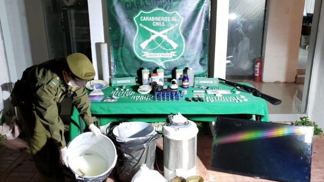 Desbaratan laboratorio clandestino de droga en Llay Llay: Seis personas detenidas