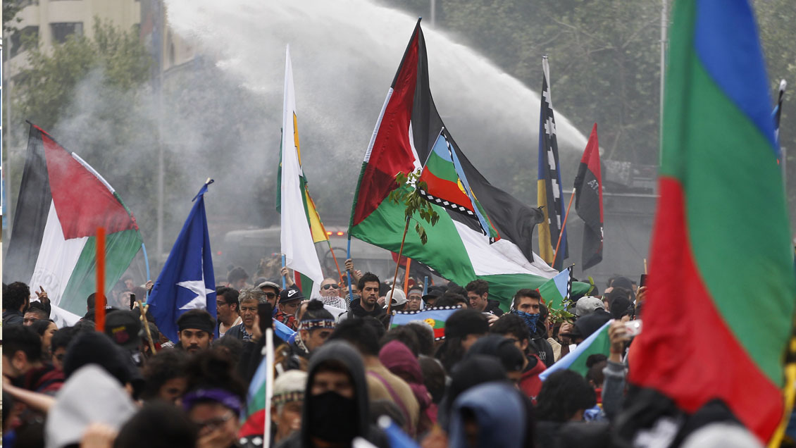 Mapuche marcharon en Santiago en 