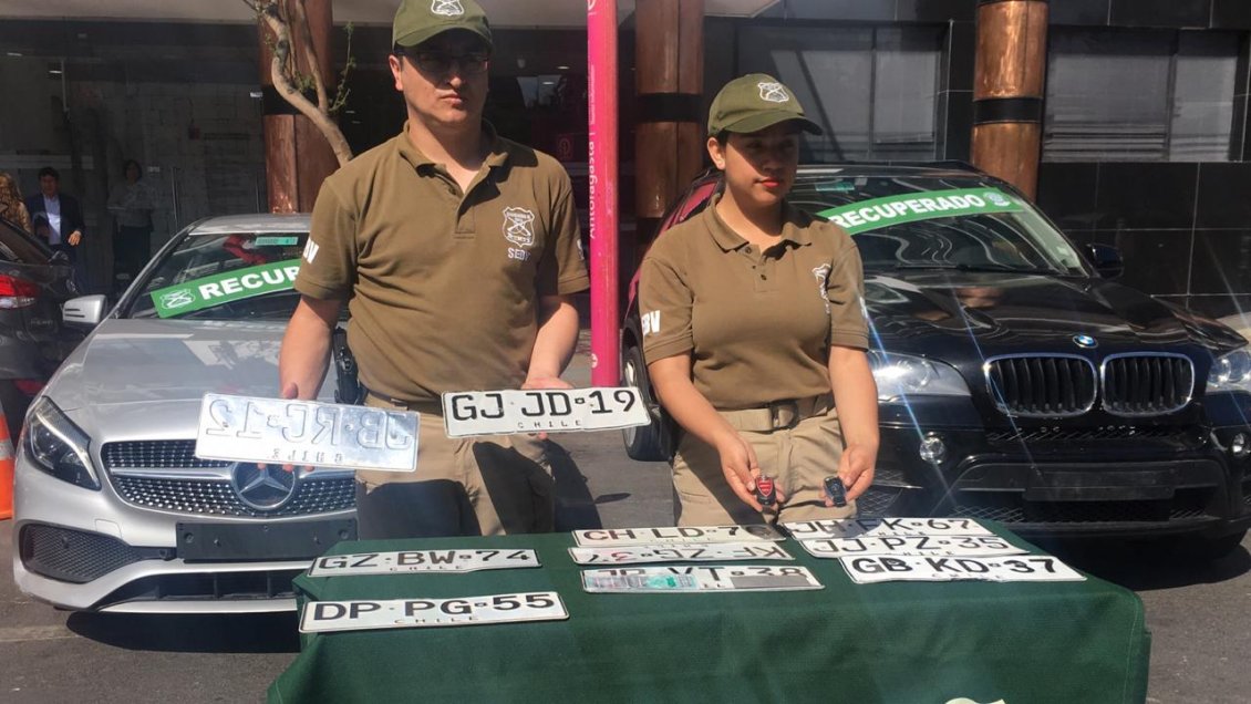 Carabineros recuperó en Antofagasta 12 autos robados