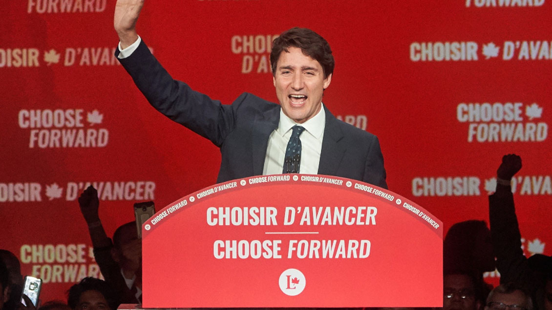 Tras ganar su segundo mandato, Trudeau deberá formar gobierno minoritario