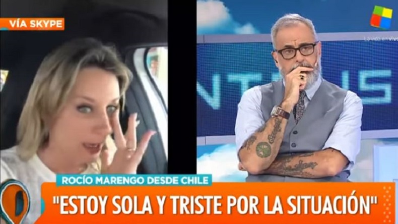 Rocío Marengo lloró en la TV argentina por lo que está pasando en Chile