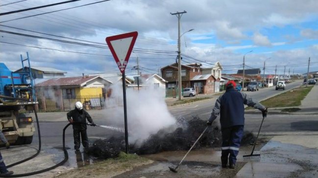 Municipio de Punta Arenas avalúa daños en la vía pública en más de 20 millones de pesos