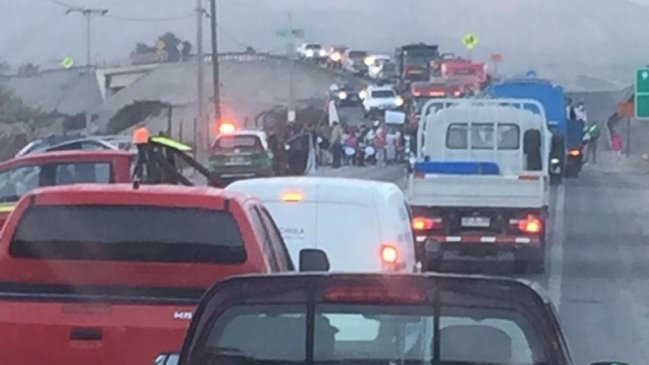 Atacama: Protesta cortó el tránsito en la principal ruta de Tierra Amarilla