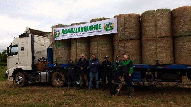 Agrollanquihue envió forraje para ganaderos afectados por la sequía