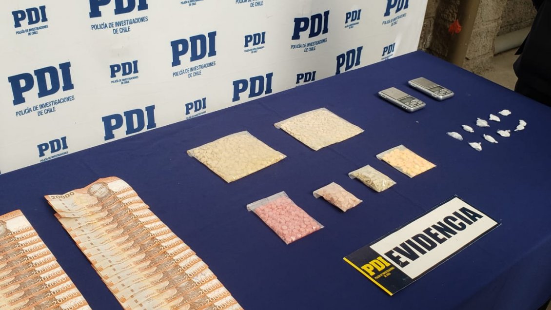 PDI detiene a tres personas acusadas de vender éxtasis en Rancagua y Santiago