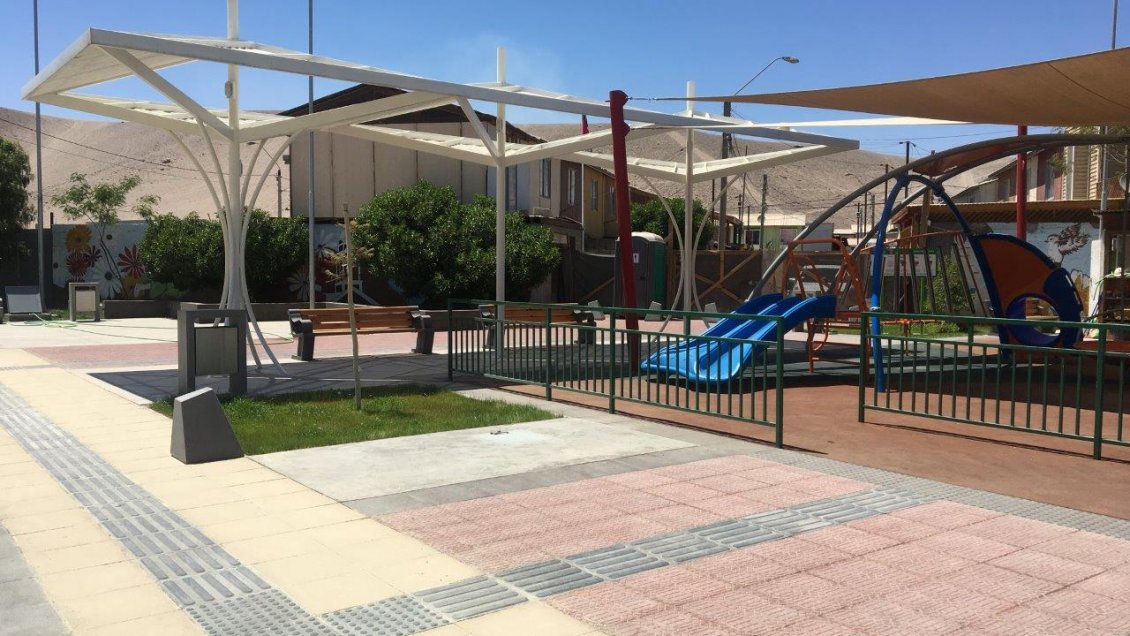 Recuperan plaza de Copiapó que fue destruida por los aluviones del año 2015