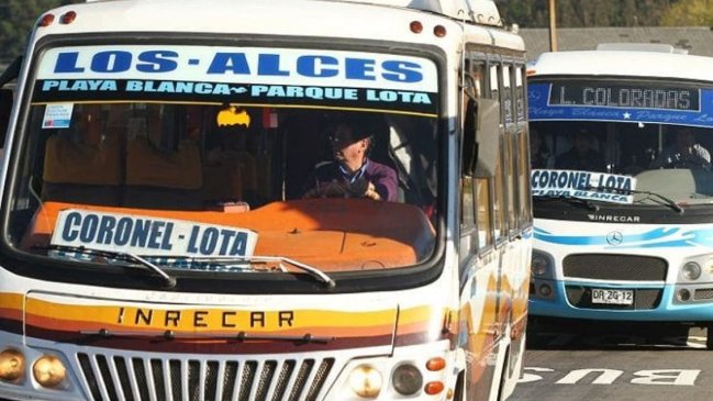 Conductores de buses Lota-Coronel realizan paralización este miércoles